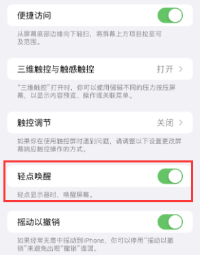 依安苹果授权维修站分享iPhone轻点无法唤醒怎么办 