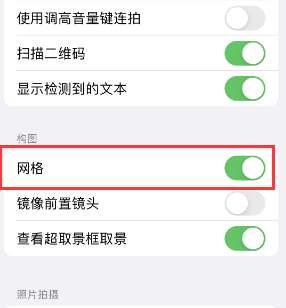 依安苹果手机维修网点分享iPhone如何开启九宫格构图功能 