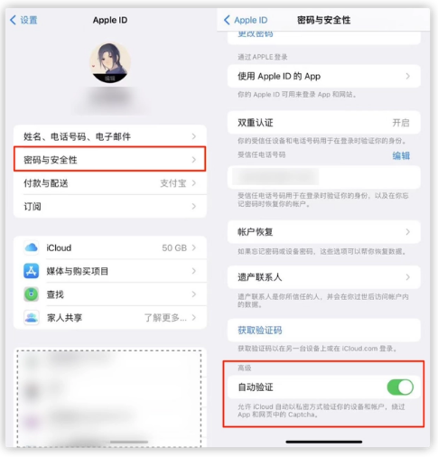 依安苹果手机维修分享iOS 16 自动验证功能开启方法 